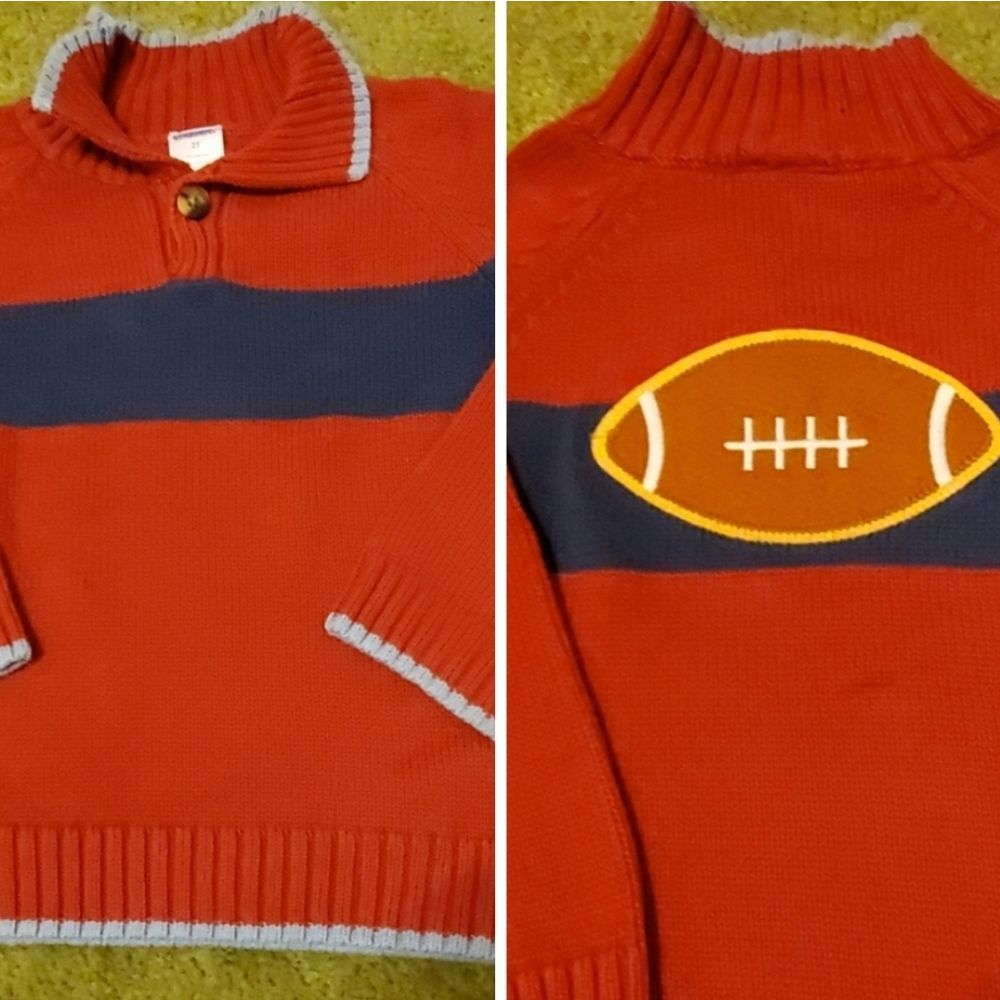 Gymboree sweater with football patch - Picture 2 of 5